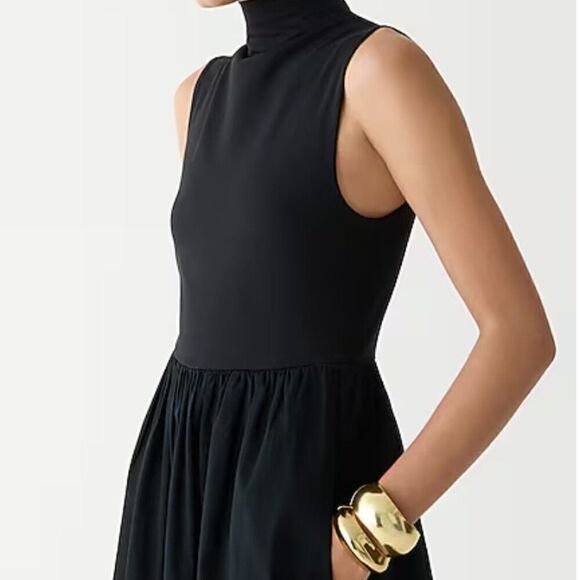 J. Crew Fitted knit mockneck dress with poplin skirt NWT - Picture 7 of 11